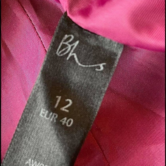 Magenta wool coat size 12 - Picture 3 of 4